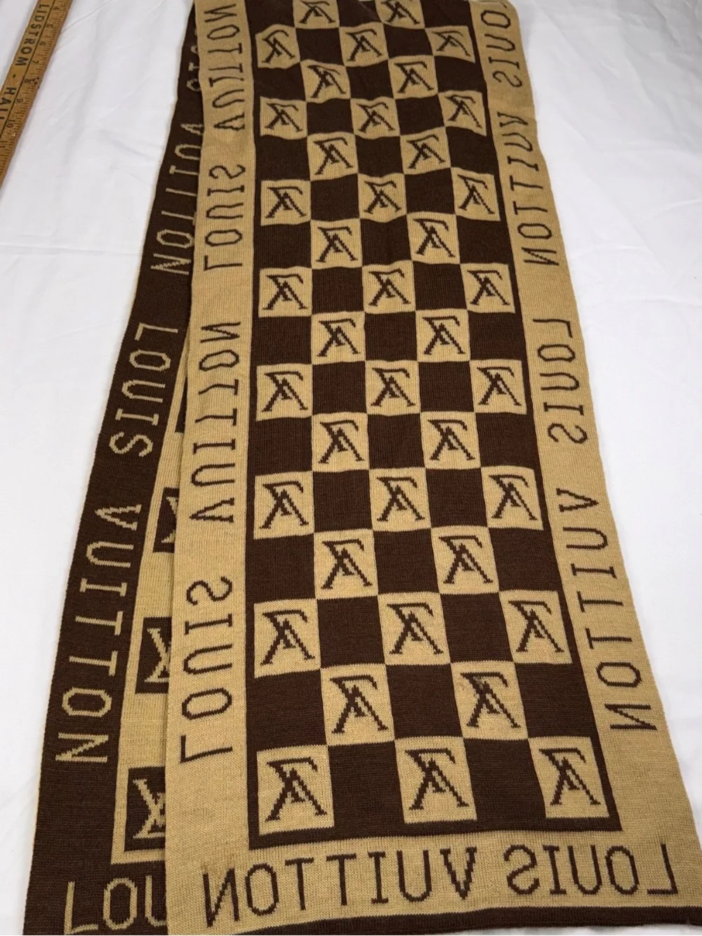 Louis Vuitton scarf brown